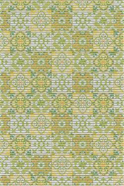 Bademåtter i ruller i 65 cm bredde i Tile antique yellow green